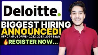 Deloitte hiring 2024 batch | Genpact, Microsoft, Adobe | Off campus drive for 2023. 2024, 2025 batch