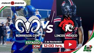 MÁXIMO AVANCE EN VIVO: BORREGOS CEM VS LINCES MÉXICO | ONEFA MAYOR #ONEFA #maximoavance