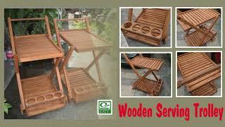 Wooden Serving Trolley