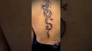 Don.jaytattoo dragon back tattok #hktattooshop #filipinotattooartist #hk #hkart #hkshop #hkshopping