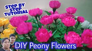 DIY Peony Flowers | step by step tutorial