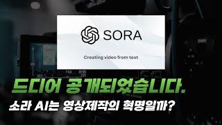 소라 AI, 드디어 공개되었습니다. 근데 저는 좀... (OPEN AI SORA)