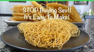 How to Make Sev at Home | Sev Recipe | Besan Sev | Sev Recipe in English | Easy, Vegan Sev Recipe