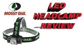 Mossy Oak LED Headlamp Waterproof Flashlight Review