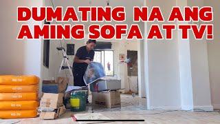 DUMATING NA ANG AMING SOFA AT TV!