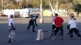 Rose Bowl Hockey 2015 - Pasadena, CA - California Pond Hockey... on asphalt