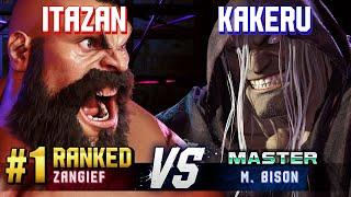 SF6 ▰ ITAZAN (#1 Ranked Zangief) vs KAKERU (M.Bison) ▰ High Level Gameplay