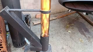 Yard Warm Wood Pellet Heater | Timber Rocket Stove