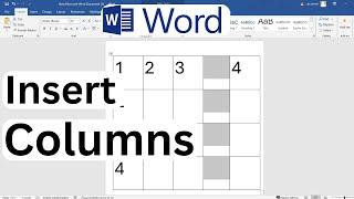 How to Insert Columns in Table in Microsoft Word - Easy to Follow