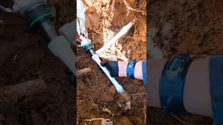 Repairing a leak at a water meter  #plumbing #plumber #shorts