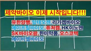 제약바이오 이제 시작입니다!!!유한양행,알테오젠,리가켐바이오,에이프릴바이오,퓨쳐켐,HK이노엔,SK바이오팜,한미약품,오스코텍,에이비엘바이오