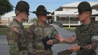 Army Drill Sergeants schooled by Marine Drill Instructors at Parris Island
