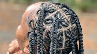 1.7 million Butterfly  Knotless boxbraids/ How to do Butterfly design