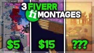 We Paid for 3 Fiverr BEDWARS MONTAGES and they were INSANE