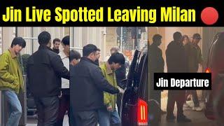 Jin Live Spotted Leaving Milan  | Jin Departure