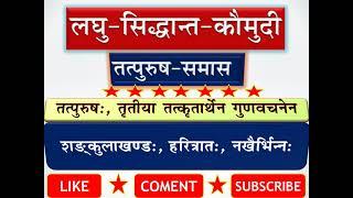 #तृतीया#तत्कृतार्थेन#गुणवचनेन#शंकुलाखण्ड:#हरित्रात#नखैर्भिन्न:#तत्पुरुष#समास#लघुसिद्धान्त#कौमुदी