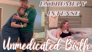 EXTREMELY INTENSE UNMEDICATED BIRTH ~ Screaming ~ Emotional & Raw || Natural Labor and Delivery