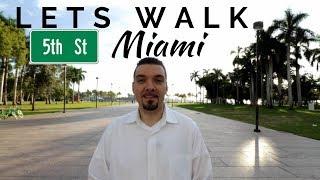 Walking the streets of Miami Downtown 5th Street