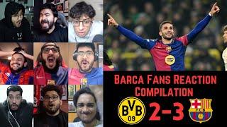 BARCELONA Fans Reactions to DORTMUND 2-3 BARCELONA | UEFA Champions League Round 6 | 12-12-2024