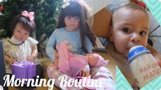 Morning Routine Of A Reborn Child, Toddler & REAL Baby!