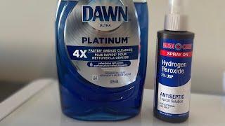 Dawn dish soap and hydrogen peroxide is amazing. Here are 4 things you can clean with this solutions