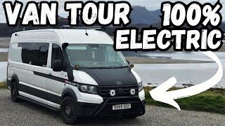 £7500 DIY Camper Van Tour 100%Gasless Campervan