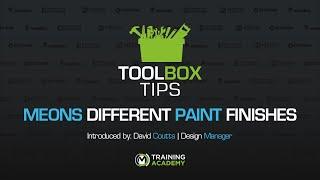 ToolBox Tip's | Meon's different finishes | Presented by Meon