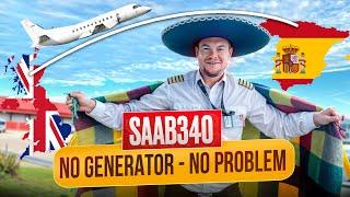 SAAB 340. Generator Failure checklist on flight from Vigo to Birmingham.