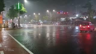 9 Hour Ultra Heavy Rain Walk in Korea. Relaxing Sound for Sleep Study Meditation. White Noise ASMR.