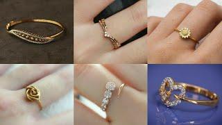 Pretty and delicate Gold ring designs | Latest gold ring designs | light weight gold ring collection