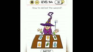 brain test level 144 how to defend the wizard