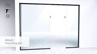 UNIQUIN Mounting – 4. Glass sliding door