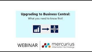 WEBINAR - Upgrading to D365 Business Central