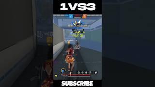 CS Rank | 1 VS 3 By SSR BOSS FF Guild Girl  #ffshort #short #shorts