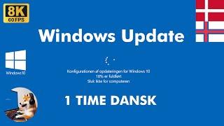 Dansk Windows 10 Update Screen ind ved 8K 60 FPS ️ 1 times loop. Fake screen prank 2025