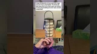 Collect Brushed Fur of Your Pets into a Bag and Put it into a Bird Feeder.