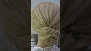 QUICK low chignon hair tutorial #shorts