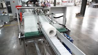 Fully automatic kitchen towel paper roll processing machine production line