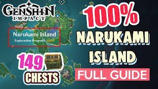 How to: Narukami Island 100% FULL Exploration ⭐  ALL CHESTS GUIDE 【 Genshin Impact 】