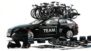 Team SKY, Jaguar XF Sportbrake loading up for the Tour de France