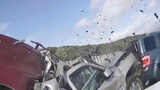 Dramatic car crash caught on camera