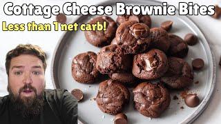 Fast & Easy Cottage Cheese Keto Brownie Bites | Simple delicious Keto dessert! Ready in 20 minutes