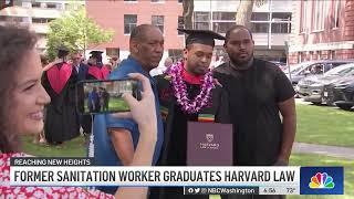 Former Sanitation Worker from Prince George's Graduates Harvard Law | NBC4 Washington