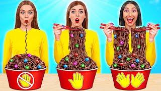 No Hands vs One Hand vs Two Hands Eating Challenge | Food Battle by Trend DO Challenge