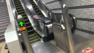 【日立】4X エスカレーター　六丁の目駅 4X escalator Rokuchonome  station Sendai Subway Miyagi Japan