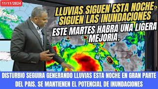 AGUACEROS SEGUIRAN ESTA NOCHE EN VARIAS PROVINCIAS CON MEJORIA ESTE MARTES. SIGUEN LAS INUDACIONES