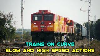 Slow & High Speed Actions by Mail/Express/Freight Trains on Long & Lovely Curves | ALCo+EMD+GE Locos