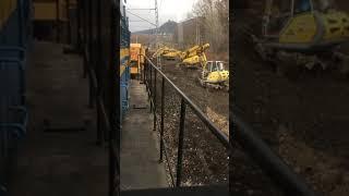 Major railroad track bed repair