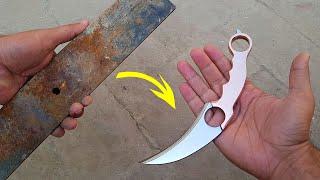 Making Karambit Knife out of Leaf Spring