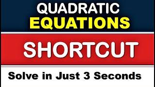 Vedic Maths Shortcut to solve Quadratic Equations | Quadratic Equations shortcut trick | VipraMinds